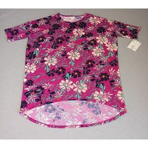 NWT Lularoe Irma Tunic With Bright Colorful Floral Designs Size S